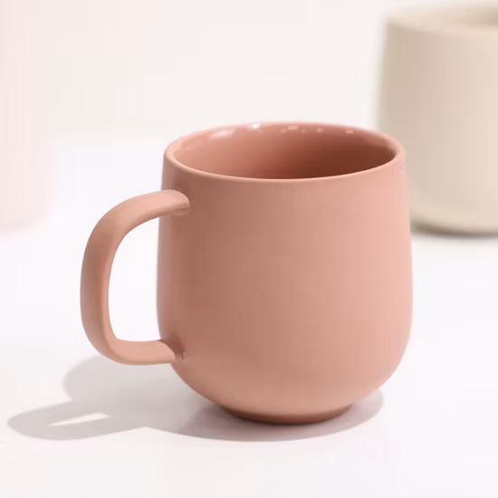 Matte Mug with Lid Spoon Nordic Large Capacity Ceramic Tea Cup Coffee Cup with Custom Logo