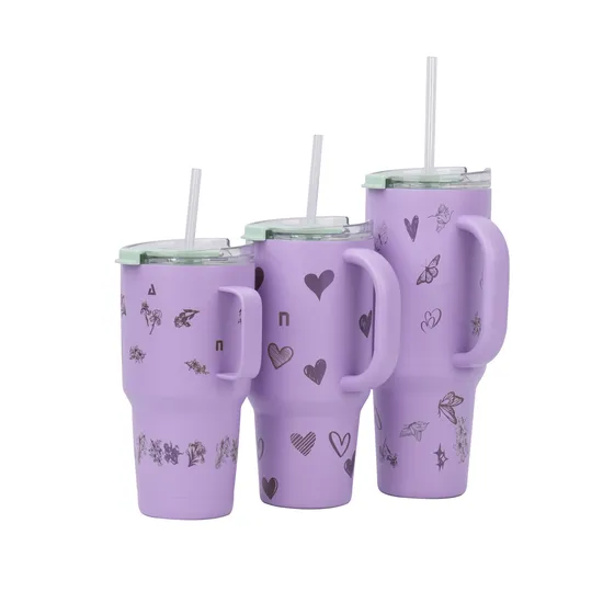 Fashion 18oz 24oz 32oz Stainless Steel Mug Double Wall Vacuum Insulated Coffee Cups Beer Mug with Handle 