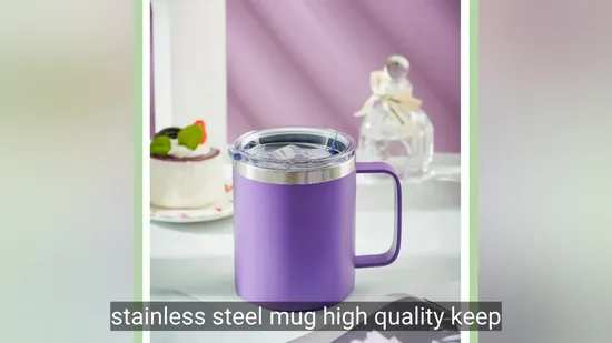 Hot Selling 10oz 12oz 16oz Stainless Steel Mug Double Wall Vacuum Insulated Coffee Cups Beer Mug with Handle 