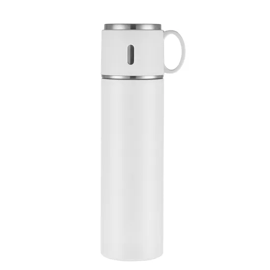 500ml Double Walls Stainless Steel Vacuum Flask with Cup Lid 