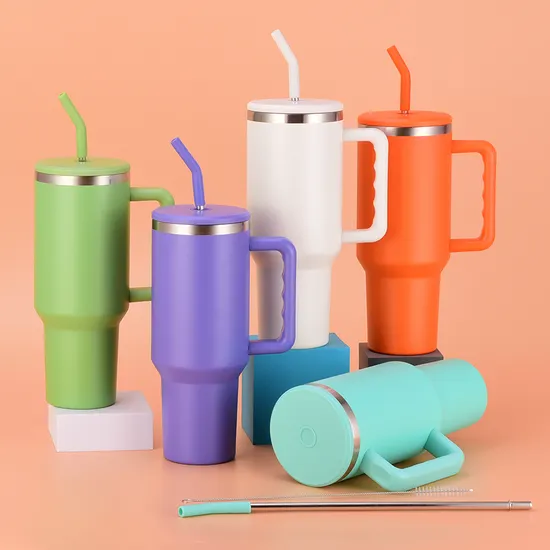 1200ml 2023 40 Oz Hot Selling H2.0 Travel Tumbler Vacuum Insulated Beer Car Tumbler Stainless Steel Mug with Handle 