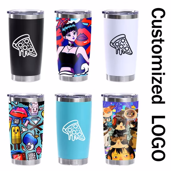 Vacuum Stainless Steel Insulated 20oz Rambler Coffee Travel Tumbler with Lid