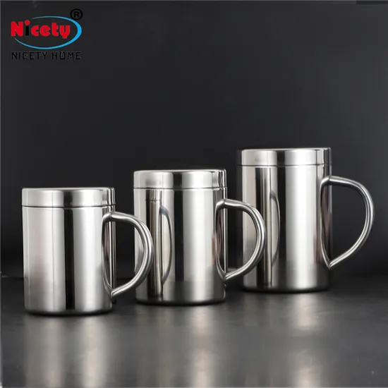 Hot Sale Eco Friendly Beer Water Milk Cup Kitchenware Double Wall Stainless Steel Coffee Travel Mug with Handle 